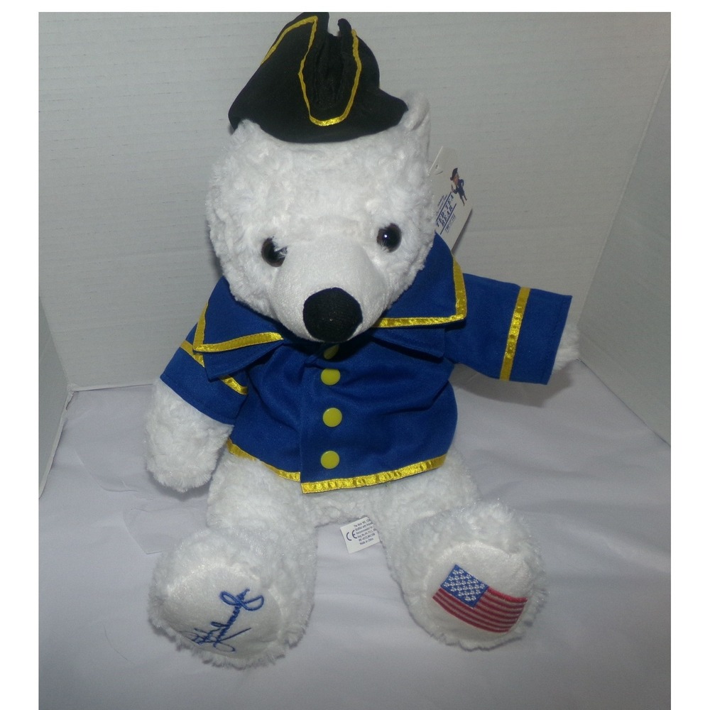 Rush Limbaugh Two If By Tea Ted-Tea Bear Plush Colonial Patriotic White 12in
